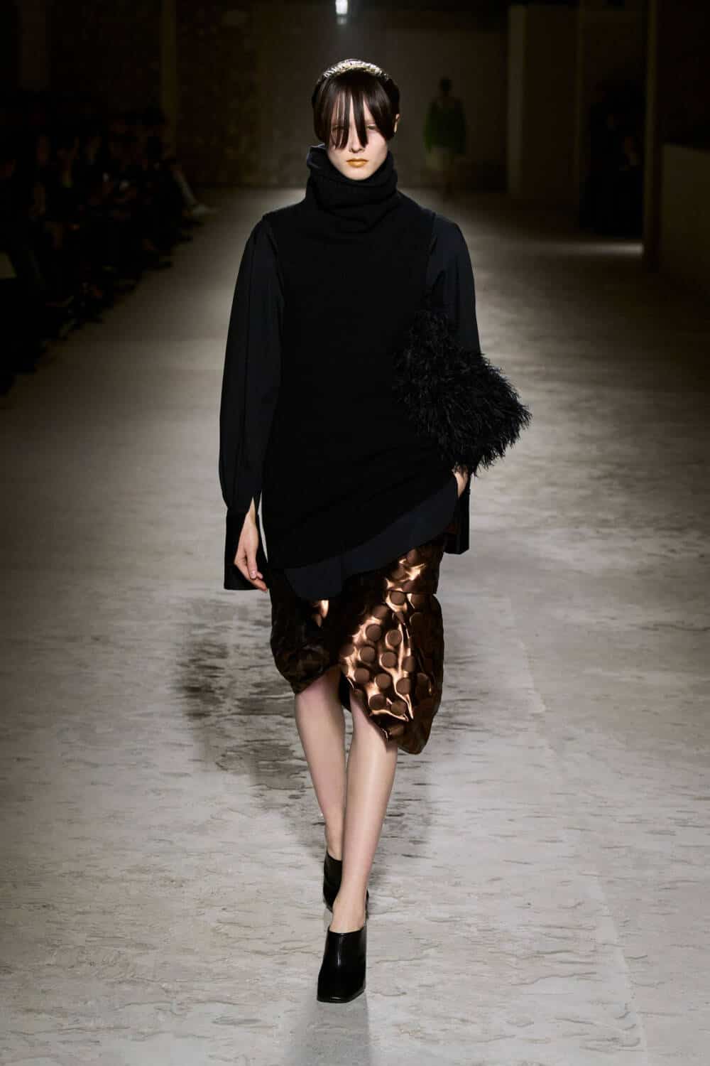 【Dries Van Noten】AW24 Fluffy ミディスカート Show AW 24-25 Women | Dries Van Noten